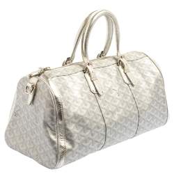Goyard Silver Goyardine Coated Canvas and Leather Croisiere 40 Duffel Bag