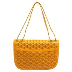 Pre Owned Goyard Mustard Goyardine Coated Canvas 223 PM Shoulder Bag