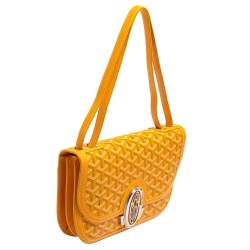 Pre Owned Goyard Mustard Goyardine Coated Canvas 223 PM Shoulder Bag