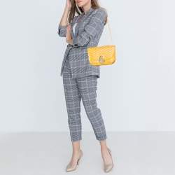 Pre Owned Goyard Mustard Goyardine Coated Canvas 223 PM Shoulder Bag