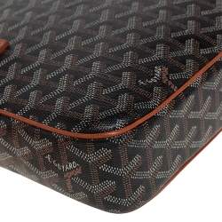 Pre Owned Goyard Brown/Black Goyardine Coated Canvas Yona MM Bag