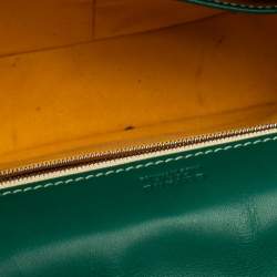Pre Owned Goyard Green Goyardine Coated Canvas and Leather Belvedere PM Bag