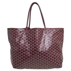 Goyard Burgundy Goyardine Coated Canvas St. Louis GM Tote