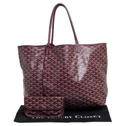 Goyard Burgundy Goyardine Coated Canvas St. Louis GM Tote