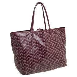 Goyard Burgundy Goyardine Coated Canvas St. Louis GM Tote