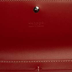 Pre Owned Goyard Red Goyardine Coated Canvas Varenne Continental Wallet