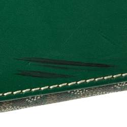 Pre Owned Goyard Green Goyardine Coated Canvas and Leather Okinawa GM Tote