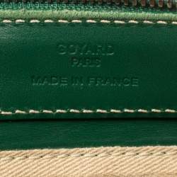 Pre Owned Goyard Green Goyardine Coated Canvas and Leather Okinawa GM Tote