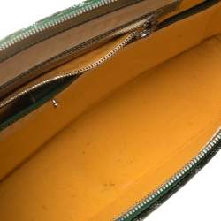 Pre Owned Goyard Green Goyardine Coated Canvas and Leather Okinawa GM Tote