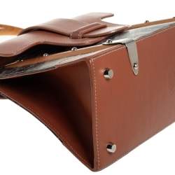 Pre Owned Goyard Brown Goyardine Coated Canvas and Leather Saigon PM Top Handle Bag