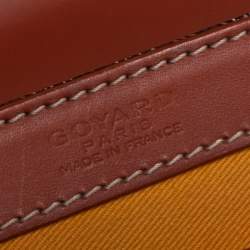 Pre Owned Goyard Brown Goyardine Coated Canvas and Leather Saigon PM Top Handle Bag