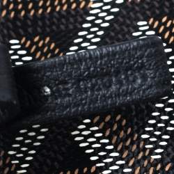 Pre Owned Goyard Black Goyardine Coated Canvas and Leather Saint Louis PM Tote