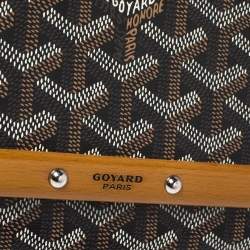Pre Owned Goyard Brown Goyardine Coated Canvas and Leather Monte Carlo Bois Shoulder Bag