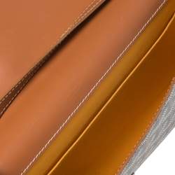 Pre Owned Goyard Brown Goyardine Coated Canvas and Leather Monte Carlo Bois Shoulder Bag