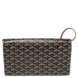 Pre Owned Goyard Brown Goyardine Coated Canvas and Leather Monte Carlo Bois Shoulder Bag