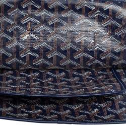 Pre Owned Goyard Blue Goyardine Coated Canvas Plumet Crossbody Bag
