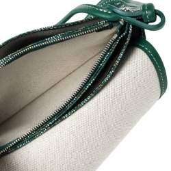 Pre Owned Goyard Green Goyardine Coated Canvas Plumet Crossbody Bag