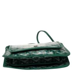 Pre Owned Goyard Green Goyardine Coated Canvas Plumet Crossbody Bag