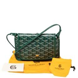 Pre Owned Goyard Green Goyardine Coated Canvas Plumet Crossbody Bag