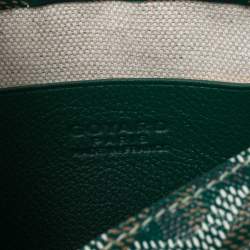 Pre Owned Goyard Green Goyardine Coated Canvas Plumet Crossbody Bag