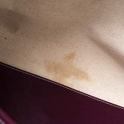 Pre Owned Goyard Burgundy Goyardine Coated Canvas and Leather Marquises Tote