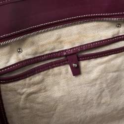 Pre Owned Goyard Burgundy Goyardine Coated Canvas and Leather Marquises Tote