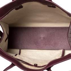 Pre Owned Goyard Burgundy Goyardine Coated Canvas and Leather Marquises Tote