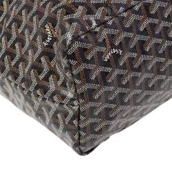 Goyard Black Goyardine Coated Canvas St. Louis PM Tote