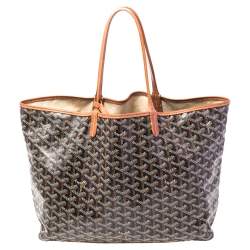 Goyard Black Goyardine Coated Canvas St. Louis PM Tote