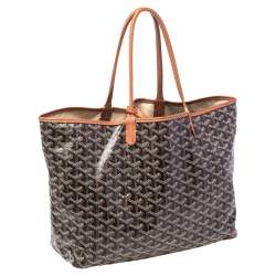 Goyard Black Goyardine Coated Canvas St. Louis PM Tote