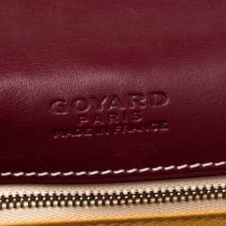 Pre Owned Goyard Burgundy Goyardine Coated Canvas and Leather Belvedere II MM Bag