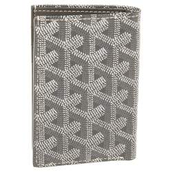 Pre Owned Goyard Grey Goyardine Coated Canvas St. Marc Bifold Card Holder 
