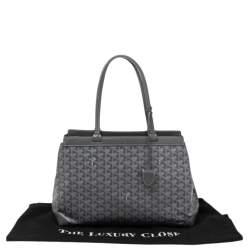 Pre Owned Goyard Grey Goyardine Coated Canvas and Leather Bellechasse PM Tote
