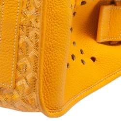 Goyardine Yellow Goyardine Coated Canvas and Leather Sac Hardy PM Pet Carrier Bag