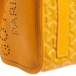 Goyardine Yellow Goyardine Coated Canvas and Leather Sac Hardy PM Pet Carrier Bag