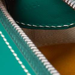 Pre Owned Goyard Green Goyardine Coated Canvas Marie Galante MM Bag