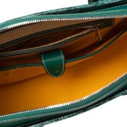 Pre Owned Goyard Green Goyardine Coated Canvas Marie Galante MM Bag