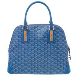 Goyard Blue Goyardine Coated Canvas and Leather Vendôme PM Bag