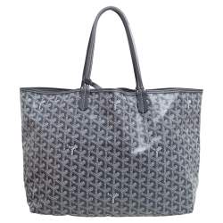 Pre Owned Goyard Grey Goyardine Coated Canvas Saint Louis PM Tote