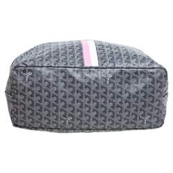 Pre Owned Goyard Grey Goyardine Coated Canvas Saint Louis PM Tote