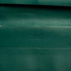 Pre Owned Goyard Green Goyardine Coated Canvas and Leather Richelieu Wallet