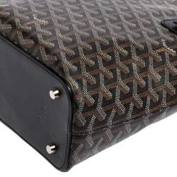 Pre Owned Goyard Black Goyardine Coated Canvas Marie Galante PM Bag
