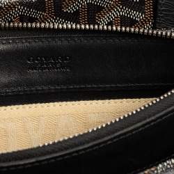 Pre Owned Goyard Black Goyardine Coated Canvas Marie Galante PM Bag