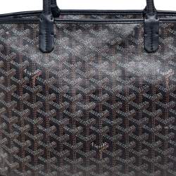 Pre Owned Goyard Black Goyardine Coated Canvas and Leather Artois Pm Tote