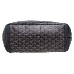 Pre Owned Goyard Black Goyardine Coated Canvas and Leather Artois Pm Tote