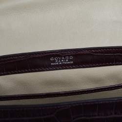 Goyard Burgundy Alligator Mini Saigon Top Handle Bag