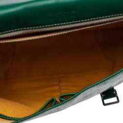 Goyard Green Goyardine Coated Canvas and Leather Belvedere MM Bag