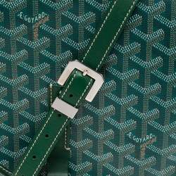 Goyard Green Goyardine Coated Canvas and Leather Belvedere MM Bag