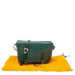 Goyard Green Goyardine Coated Canvas and Leather Belvedere MM Bag