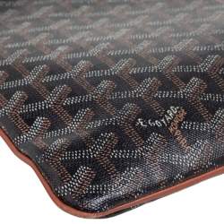 Pre Owned Goyard Brown Goyardine Coated Canvas Senat MM Clutch